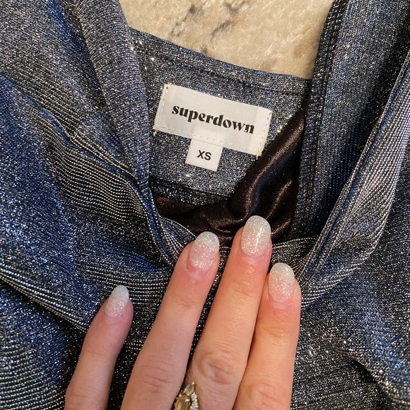 Helene Top Superdown Tie Shoulders Metallic - Picture 3 of 6